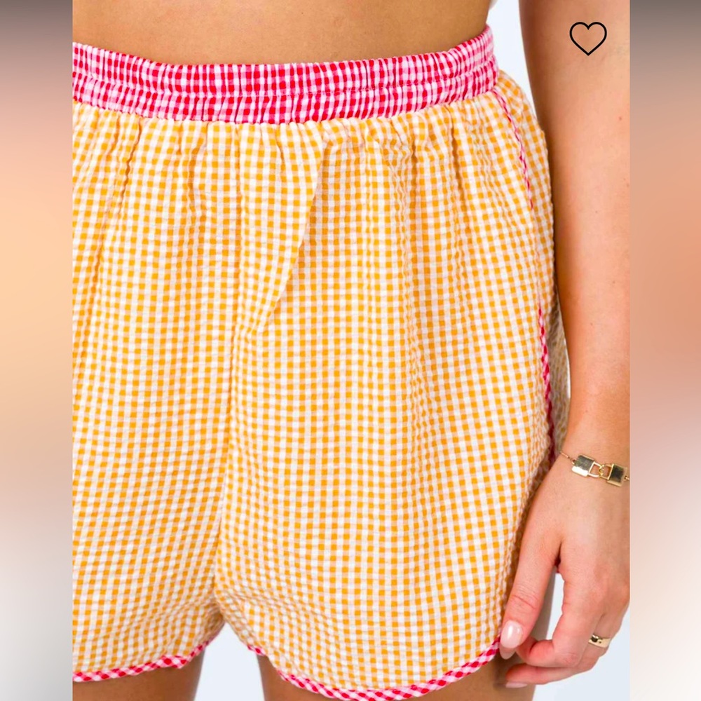 Princess Polly Orange Gingham Track Shorts Size 10 NWT - Picture 4 of 8